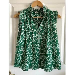 Max Studio Sleeveless V-Neck Ruffle Blouse Size XS